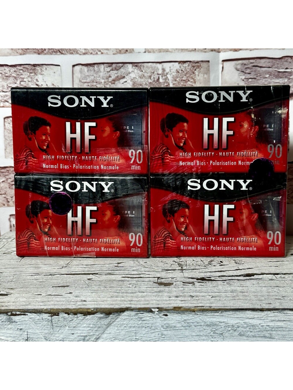 Lot of 4 Sony HF90 Cassette Tapes / New & Sealed / High Fidelity Normal ~ NEW!